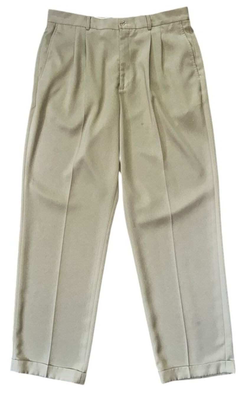 Claiborne Pleated Cuffed Beige Dress Pants 36WX32L